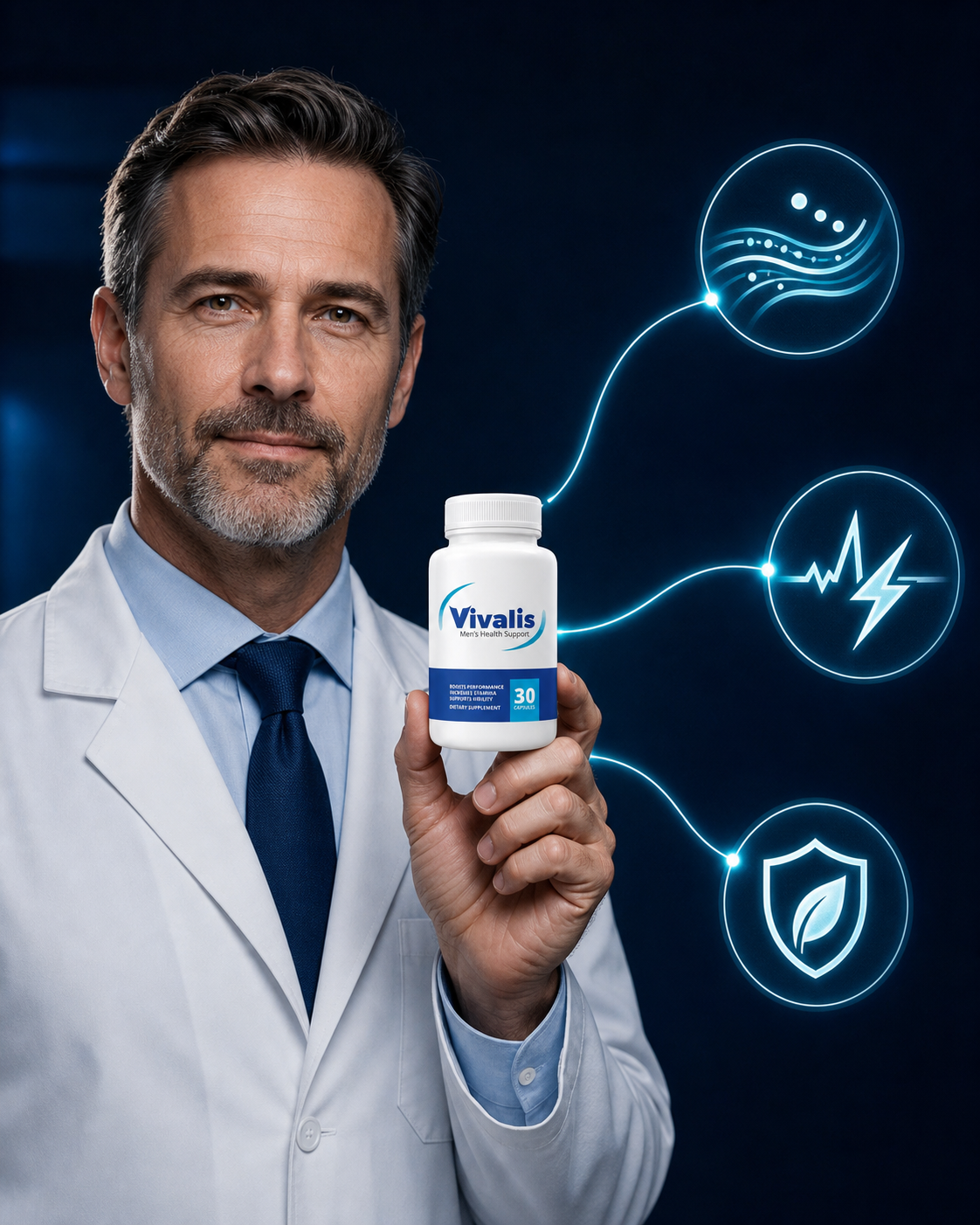 Vivalis men's wellness supplement bottle
